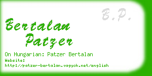 bertalan patzer business card